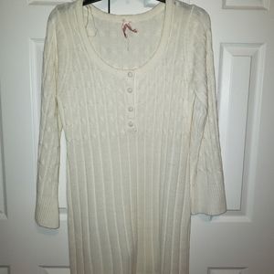 NWOT Ivory Sweater Dress by Derek Heart